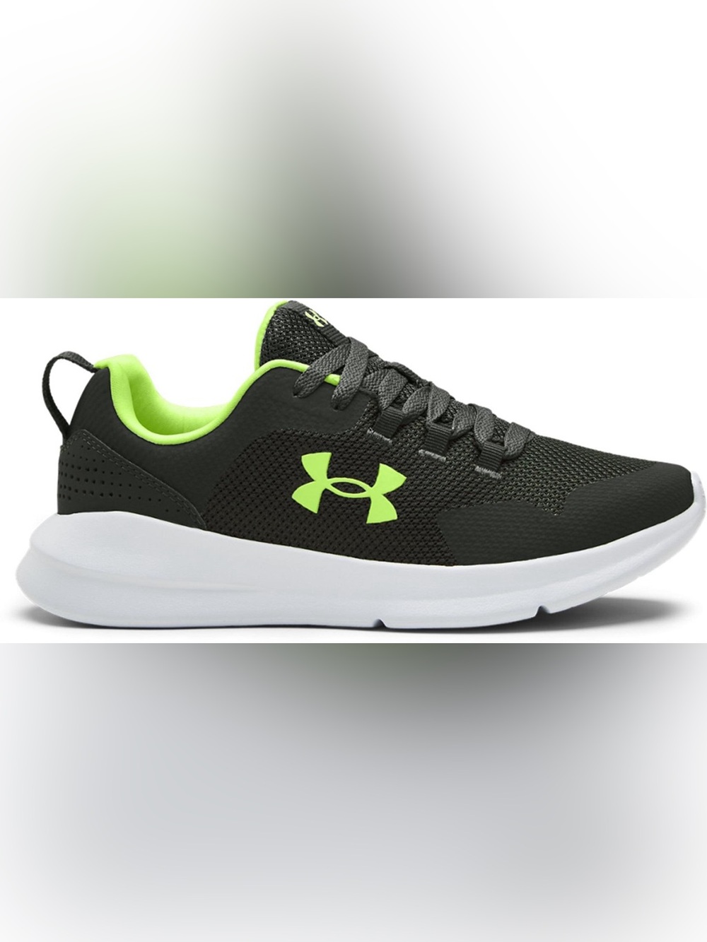 Under Armour Black Athletic Trainer with Neon Green Accents